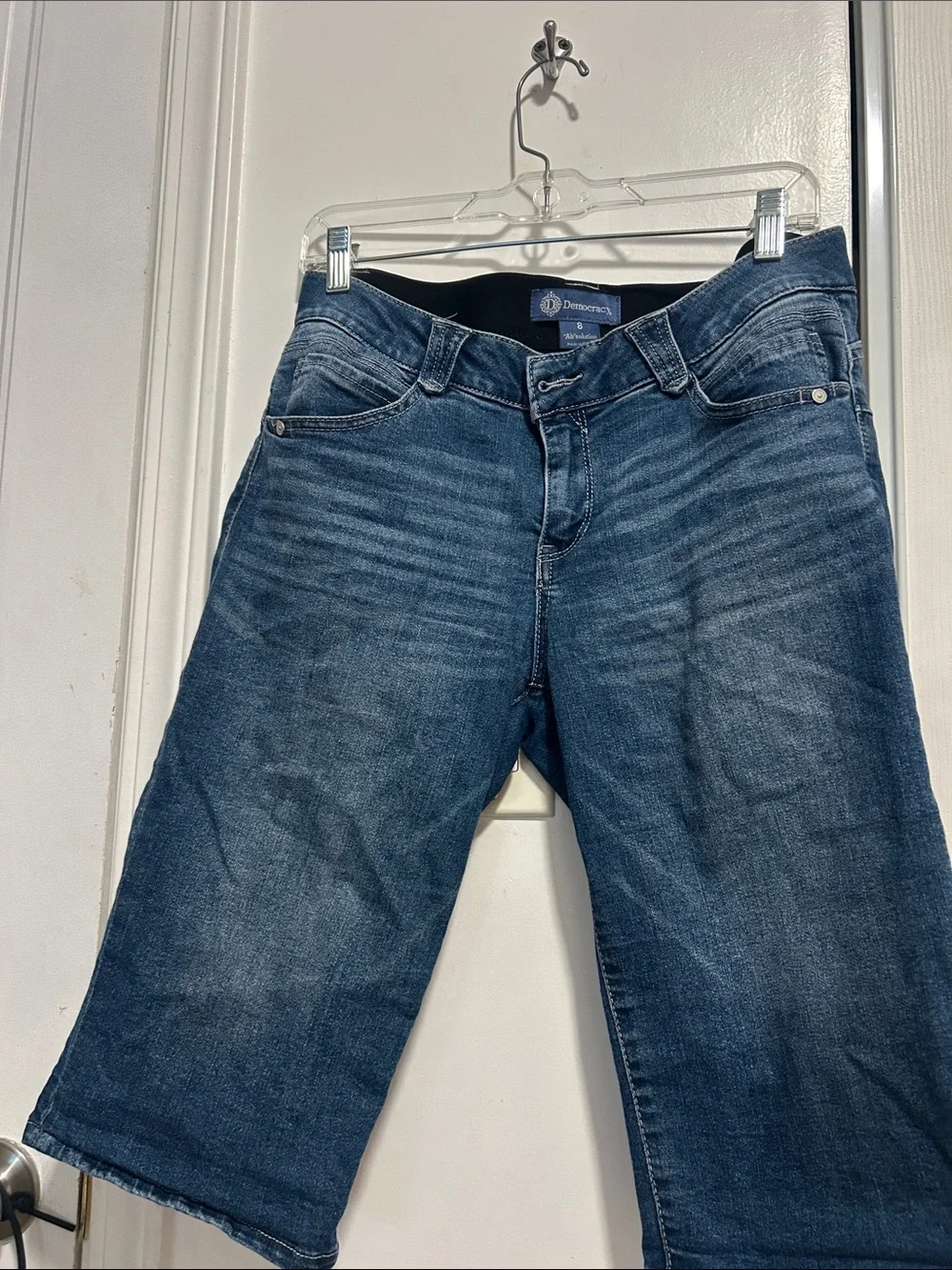 Democracy Indigo Blue Denim Knee-Length Shorts